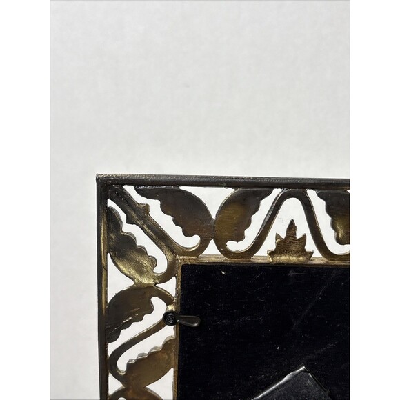 Vintage Terragrafics Ornate Brass Hollywood Regency 3.5” X 5” Picture Frame - Picture 7 of 10